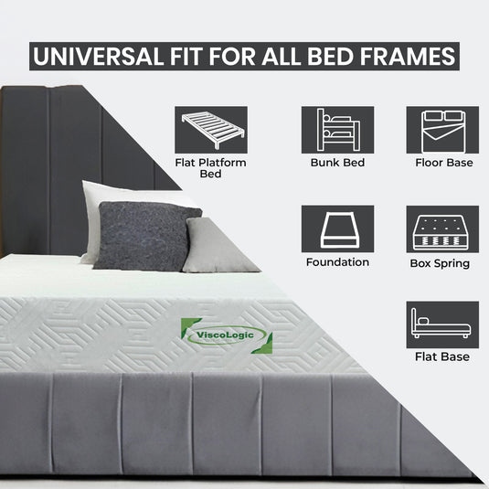 Twin, Full, Queen, King size mattress, Medium Firm Mattress in a Box, Flippable Reversible Design, CertiPUR-US certified Fibre Glass Free