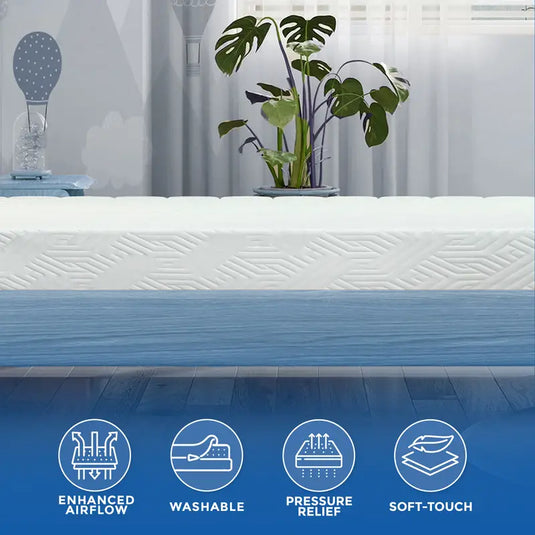 Full Mattress, 5 Inch Reversible Foam Mattress, Medium Firm & Sleep Supportive, Removable Cover, CertiPUR-US® Certified, Full/ Double