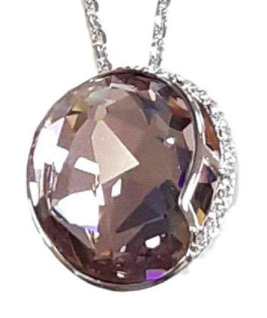 Swarovski Elements Crystal Rhinestone Pendant Necklace - Indigo