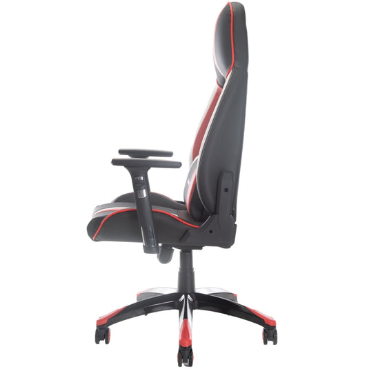 ViscoLogic Cayenne X Ergonomic Height Adjustable Reclining Sports Styled Home Office Racing Gaming Chair for PC Video Game Computer (Black-Red-White)