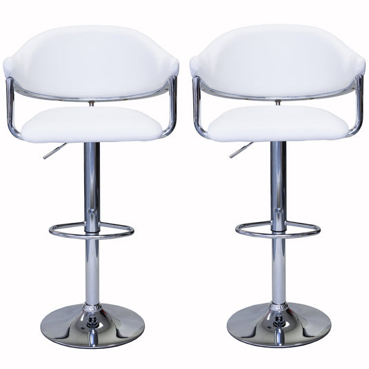 Leatherette bar stools Faux leather bar stools Modern bar stools Contemporary bar stools Adjustable bar stools Swivel bar stools Kitchen bar stools Counter height bar stools Bar furniture Upholstered bar stools White Bar Stools