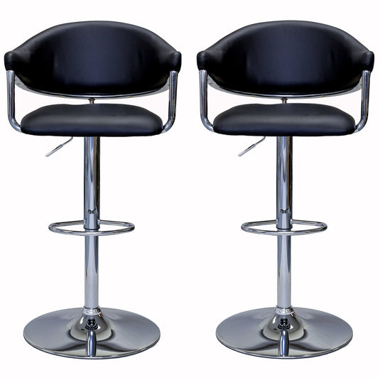 Leatherette bar stools Faux leather bar stools Modern bar stools Contemporary bar stools Adjustable bar stools Swivel bar stools Kitchen bar stools Counter height bar stools Bar furniture Upholstered bar stools Black Bar Stools