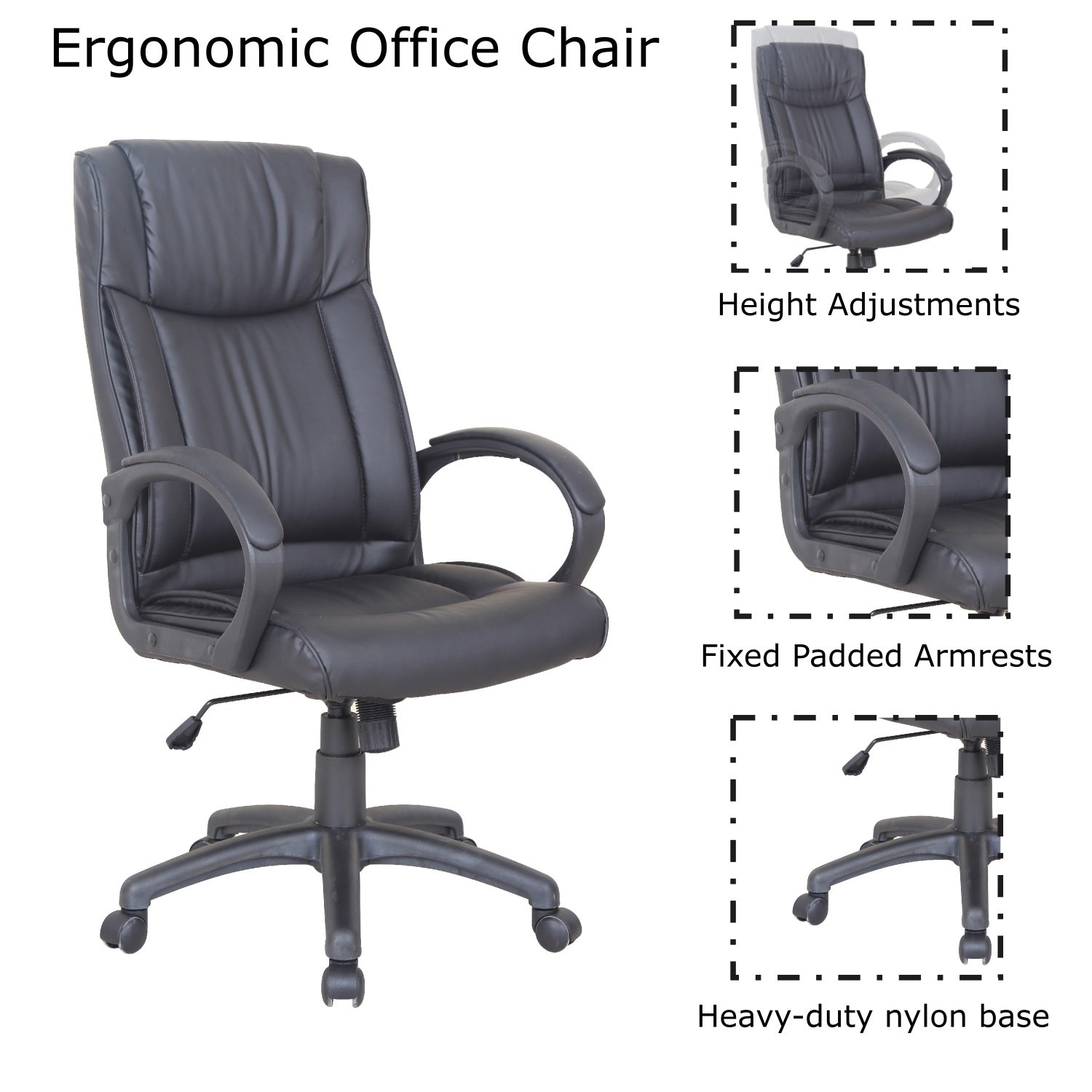 ViscoLogic Rover Ergonomic Executive Chair Swivel Computer Desk Office Chair