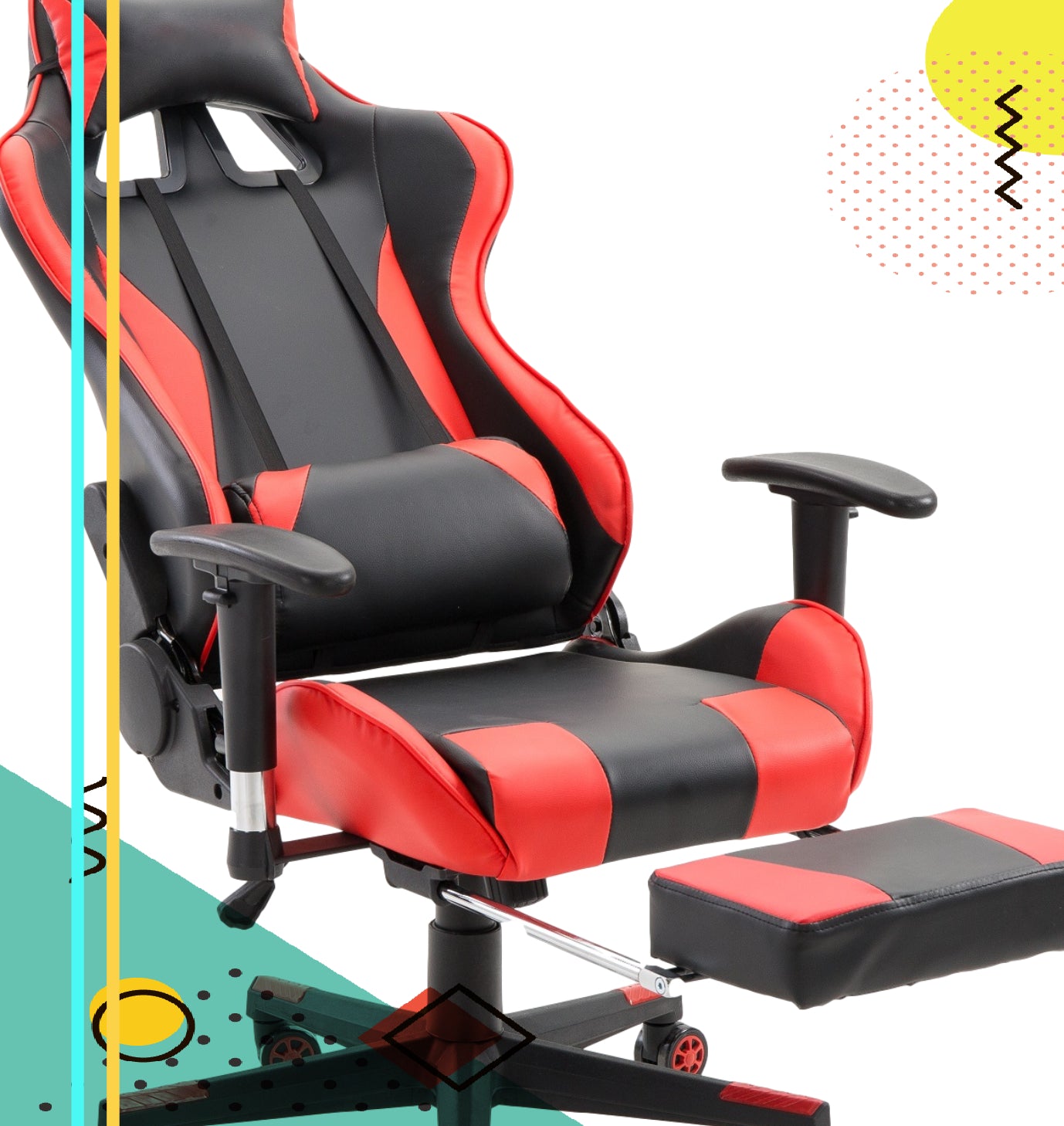 ViscoLogic GTA League E-Sports Gaming Chair with Footrest
