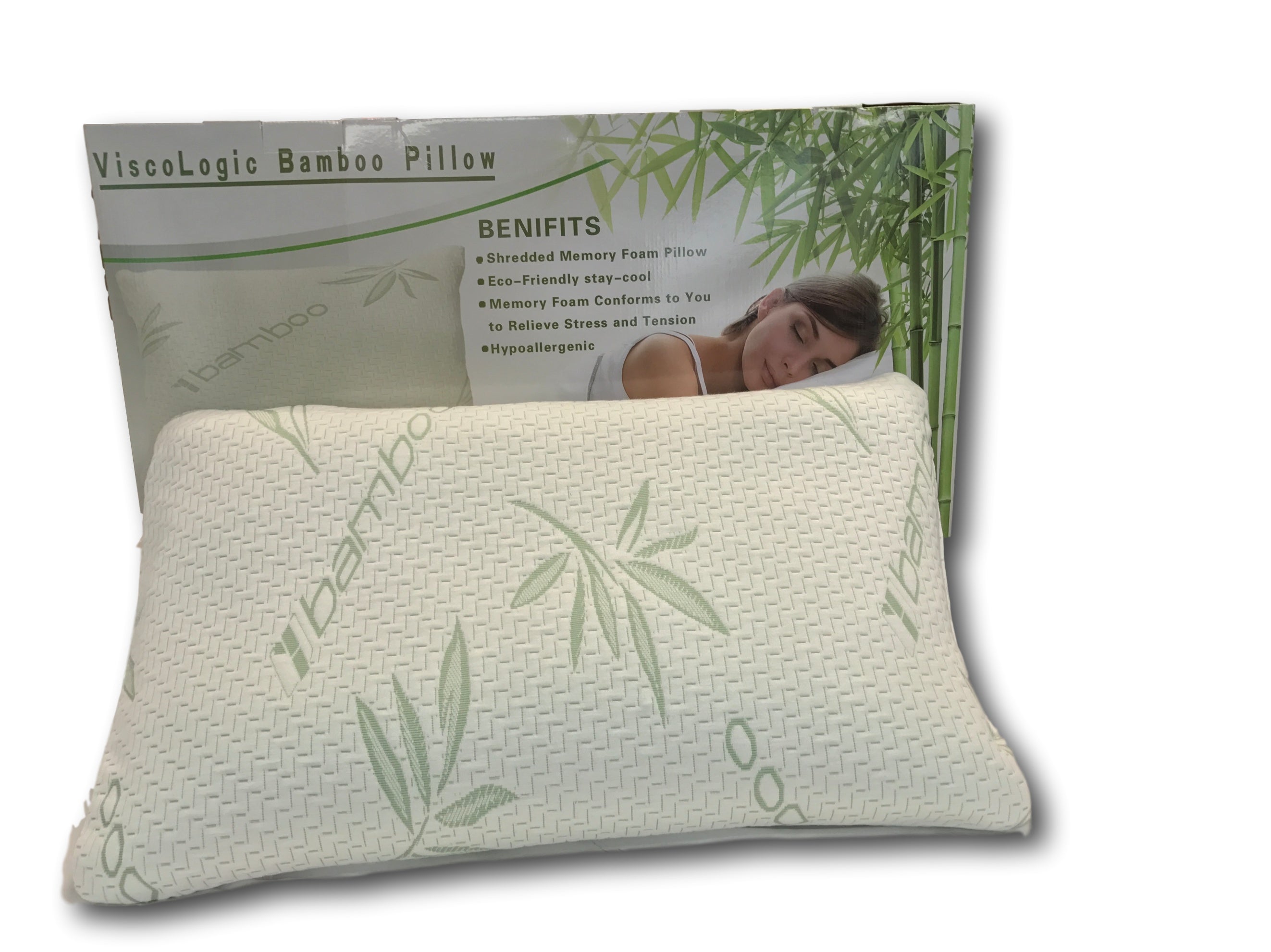 ViscoLogic LUXURY Shredded Memory Foam Pillow (Set of 2)